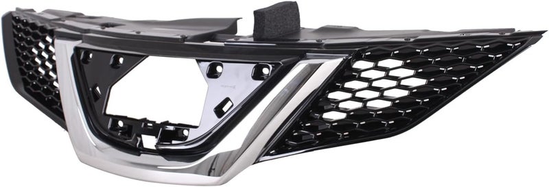 Torcia TYG Front Grille Fit for 2018-2019 Nissan Rogue Sport/Qashqai w/Intelligent Cruise Cont with Chrome Molding, OE Style Replacement Non-Active Exterior Grille, Replaces 62310-6MG5B NI1200313 - Image 1